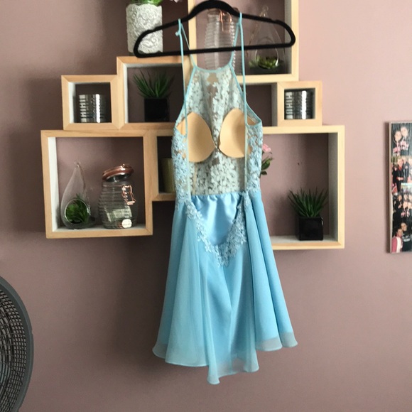 Light blue formal mini dress - Picture 2 of 2